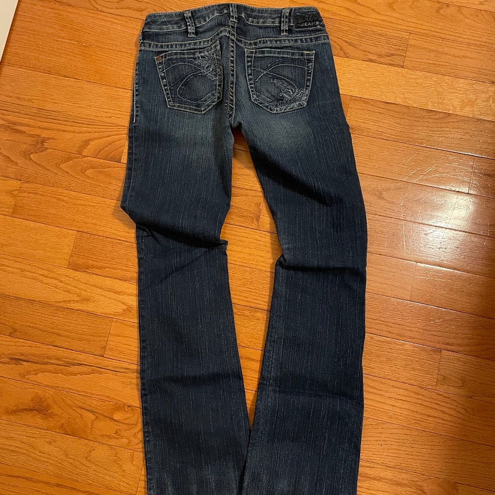 Silver W30/L35 Stretch Low-Cut, Boot Cut, Jeans
